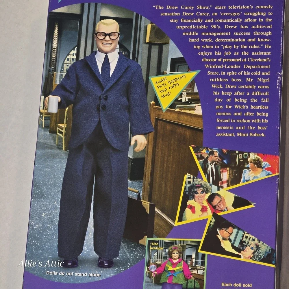 The Drew Carey Show Drew Carey Mimi Bobeck Dolls Action Figures Set Toy 1998 NEW